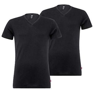 Levi's Heren T-shirt (verpakking van 2), jet black, M