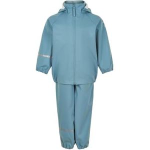 Celavi Basic Recycle Pu Rainwear Set voor kinderen, uniseks, blauw (smoke blue), 140 cm