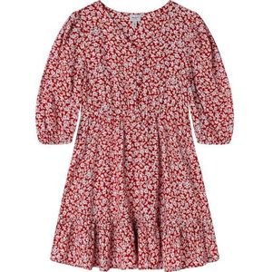 Pepe Jeansvoor meisjes. PG951689 Korte jurk Harriet rood (10Años= 140cm), Casual, Viscose, Lange mouwen, kinderkleding