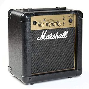 Marshall MG10G Gitaar combo-versterker, trainingsversterker geschikt voor elektrische gitaar - zwart en goud, 10W
