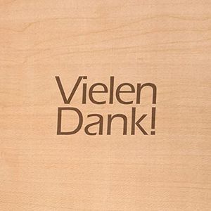 Holzgrusskarten Originele bedankkaart Hartelijk dank - 100% Made in Austria, bestaat uit kersenhout - unieke wenskaart om iemand te bedanken, voor Moederdag en Vaderdag