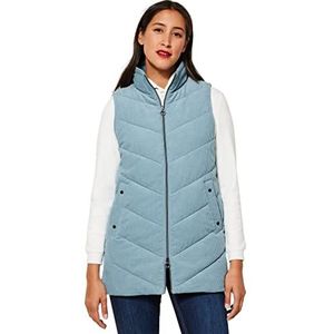 Street One dames gewatteerd vest, Milky Jade Blue, 36