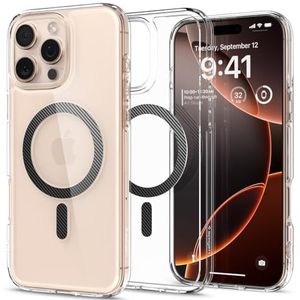 Spigen Ultra Hybrid MagFit Case voor iPhone 16 Pro Max, Compatibel met MagSafe accessories hoesje -Carbon Fiber