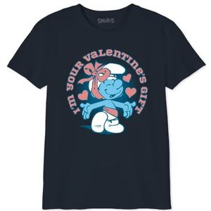Les Schtroumpfs T-shirt voor jongens, Marine., 12 Jaren
