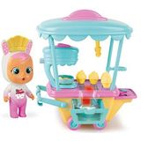 BEBÉS LLORONES LÁGRIMAS MÁGICAS Coney-wagen, exclusieve huilende baby en zijn gebak met stoom en licht, speelgoed voor meisjes en jongens + 3 jaar