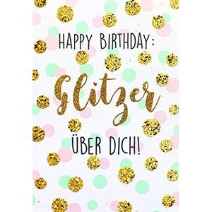 Verjaardagskaart BingBling glitter over jou 11,6 x 16,6 cm