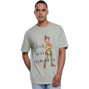 Mister Tee Upscale uniseks T-shirt Disney 100 Peter Pan Faith and Trust oversized T-shirt, uniseks T-shirt met opdruk, oversized fit, softsalvia, 3XL