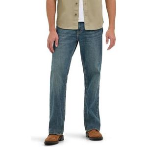 Wrangler Men's Free-to-Stretch Relaxed Fit Jean, Grey Tint, 32W x 30L