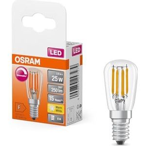 OSRAM LED Speciale LED-lamp in druppelvorm, helder, veelkleurig, 2,8 W, 250 lm, 2700 K voor warm wit licht, E14 fitting, 26 mm diameter, EEK F, dimbaar, 6-pack