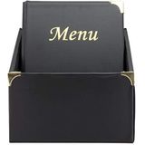 Securit MC-BOX-BRA4-BL menukaart enveloppen in een doos, Basic serie, A4, zwart