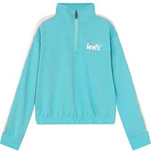 Levi's Lvg Half Zip W/Taping 3ee398 Sweatshirt met capuchon voor meisjes, Angel Blauw, 4 jaar