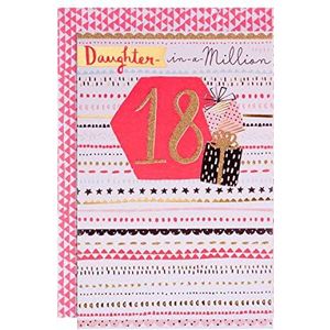 Hallmark 18e verjaardagskaart voor dochter - eigentijds patroon ontwerp