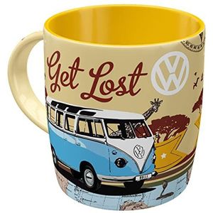 Nostalgic-Art - Volkswagen Retro koffiebeker - VW Bulli T1 - Let's Get Lost, grote gelicentieerde mok als vintage VW bus cadeau-idee, 330 ml