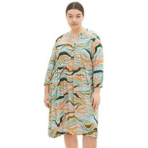 TOM TAILOR Dames Jurk 1035963, 31122 - Colorful Wavy Design, 46 Grote maten