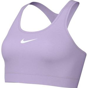 Nike Dames Sportbeha Swsh Med SPT Bra, Violet Mist/White, DX6821-511, XS