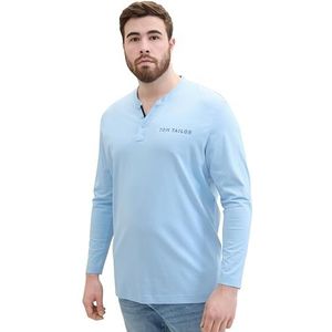 TOM TAILOR T-shirt met lange mouwen voor heren, 32245 - Washed Out Middenblauw, 3XL