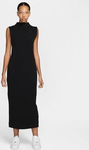 Nike Tech Fleece aansluitende maxi tanktopjurk - Zwart