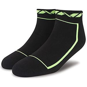 Nivia Stripes Sports Socks Ankle (Black/Green) | Cotton | Light Weight | Comfortable | Stylish | Casual
