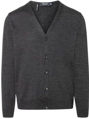 MAERZ - Classic Fit - Cardigan - Antraciet - 100% Merino Superwash