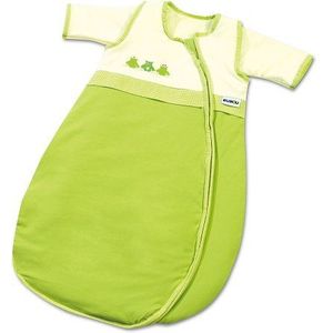 Gesslein Bubou Design 022: Temperatuurregulerende slaapzak voor het hele jaar door/slaapzak voor babys/kinderen, maat 130, groen met uilen