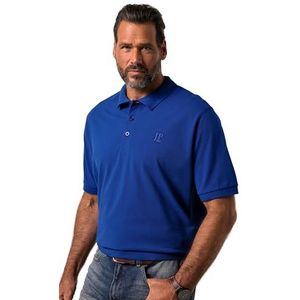 JP 1880 Heren grote maten grote maten Menswear L-8XL poloshirt, buikfit, basic, halve mouw, piqué, XXL tot 10XL 712617, kobaltblauw, 6XL