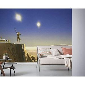 Komar Fleece Muurafbeelding Star Wars Classic RMQ Mos Eisley Edge | Grootte: 500 x 250 cm (breedte x hoogte), baanbreedte 50 cm | Behang, muurschildering, decoratie, kinderkamer, | DX10-059, kleurrijk
