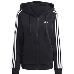 Adidas Dames Volwassen Essentials 3-strepen Full-Zip Fleece Hooded Track Top