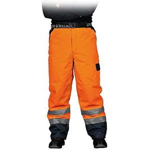 Leber&Hollman LH-VIBETRO_PXL Visgre gevoerde beschermbroek, oranje-donkerblauw, maat XL