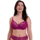 SANS COMPLEXE - Suzie - Omsluitende Beugel-BH - Fuchsiaroze - Kant Materiaal