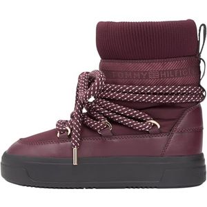 Tommy Hilfiger Vrouwen SNEEUWBOOT WATERAFSTANDSCHAP FW0FW09260 Outdoor laarzen, ROOD (Marzemino), 39, Rode Marzemino, 39 EU