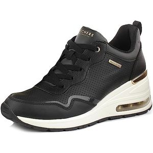 Skechers Dames miljoenen warme lucht, zwart, wit, 36 EU