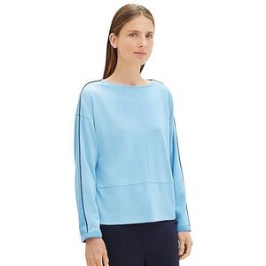 TOM TAILOR T-shirt met lange mouwen voor dames, 15592 - Helder Lichtblauw, M