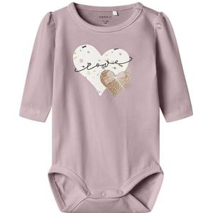 Name It - NbfKinin - Romper L/S - Gepolijst Lilac met Glitter