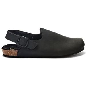 Scholl Didier Clog Backstrap, herenslippers, 39 EU, Zwart, 39 EU