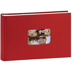 walther design fotoalbum rood 200 foto's 10 x 15 cm Memoboek met omslaguitsparing, Fun ME-110-R
