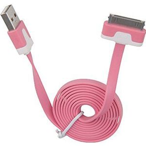 DAM DMK281 platte kabel voor Apple iPhone 4/4S roze