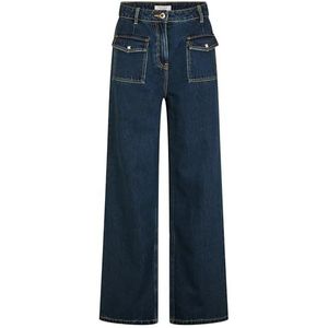 Morgan - Jeans - Dark Blue - 100% Katoen - Hoge Taille Wide Leg