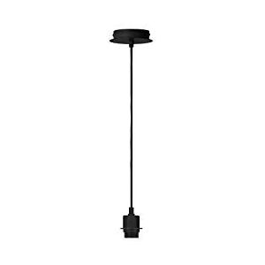 SLV pendelarmatuur FENDA/woonkamerlamp, binnenverlichting, hangarmatuur eetkamer, led, plafondarmatuur / E27 60 W zwart