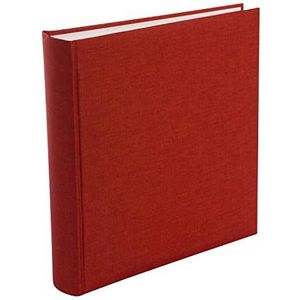 goldbuch 31707 fotoalbum, Summertime, 30 x 31 cm, fotoboek met 100 witte pagina's en pergamijnscheidingsbladen, fotoalbum van linnen, herinneringsalbum, rood