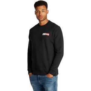 Tommy Jeans Heren TJM REG ENTRY GRAPHIC CREW EXT DM0DM20341 Pullover Sweatshirt, Zwart (Zwart), S, Zwart (zwart), S