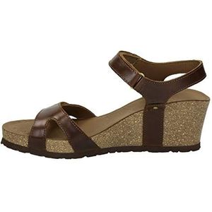 Panama Jack Julia Basics Open sandalen met sleehak voor dames, Braun Cuero B1., 36 EU