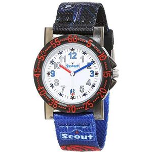 SCOUT Horloges voor jongens, analoog, kwartshorloge met textielband, armband 1