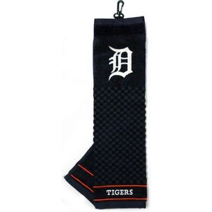 Team Golf MLB Detroit Tigers geborduurde golfhanddoek, geruit schrobberontwerp, geborduurd logo