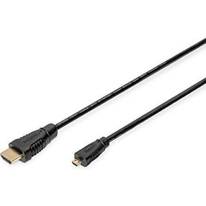 Digitus AK-330115-010-S HDMI-kabel HDMI Aansluitkabel HDMI-A Stekke