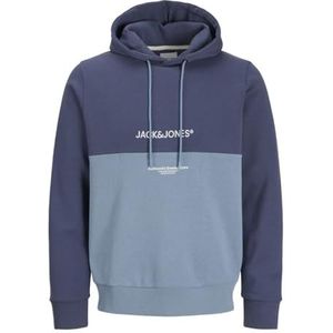 JACK & JONES Heren Jjeryder Blocking Sweat Hood Noos capuchontrui, nachtblauw, M