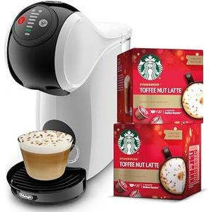 Nescafe Dolce Gusto De'Longhi Genio S, koffiezetapparaat voor espresso en andere capsuledranken, automatisch, wit + barista - ginseng 32 capsules