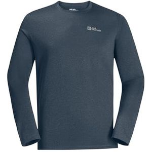 Jack Wolfskin Heren Sky Thermal L/S M wandelshirt, Middernacht hemel, M