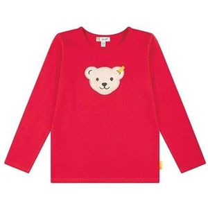 Steiff Uniseks sweatshirt voor kinderen, T-shirt met lange mouwen, rood (ribbon red), 110