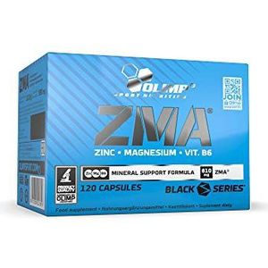 OLIMP - ZMA capsules. Voedingssupplement bestaande uit zink, magnesium en vitamine B6. Inhoud: 120 capsules.