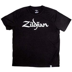 Zildjian Unisex Zildjian Classic Logo Tee Zwart Lg T-shirt, Zwart, L UK